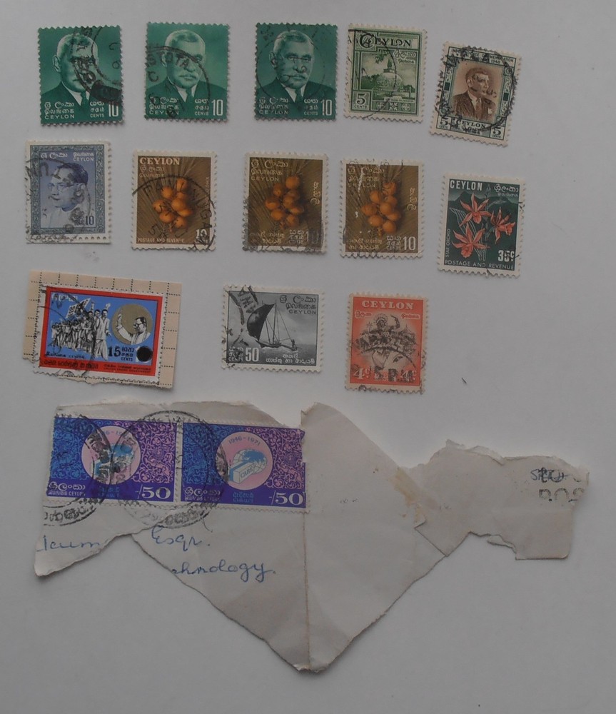 CEYLON STAMPS x 15