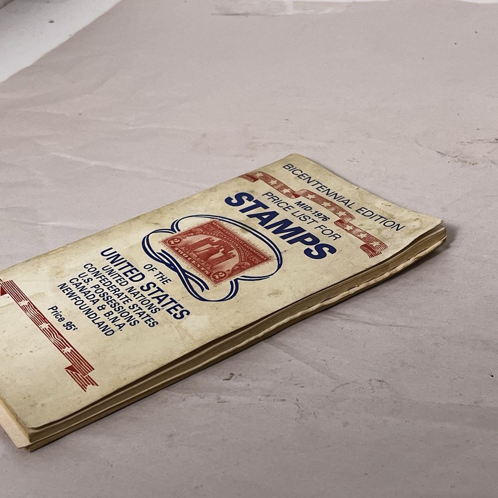 Vintage Mid 1976 Price List For Stamps Of The United States Collectors Book