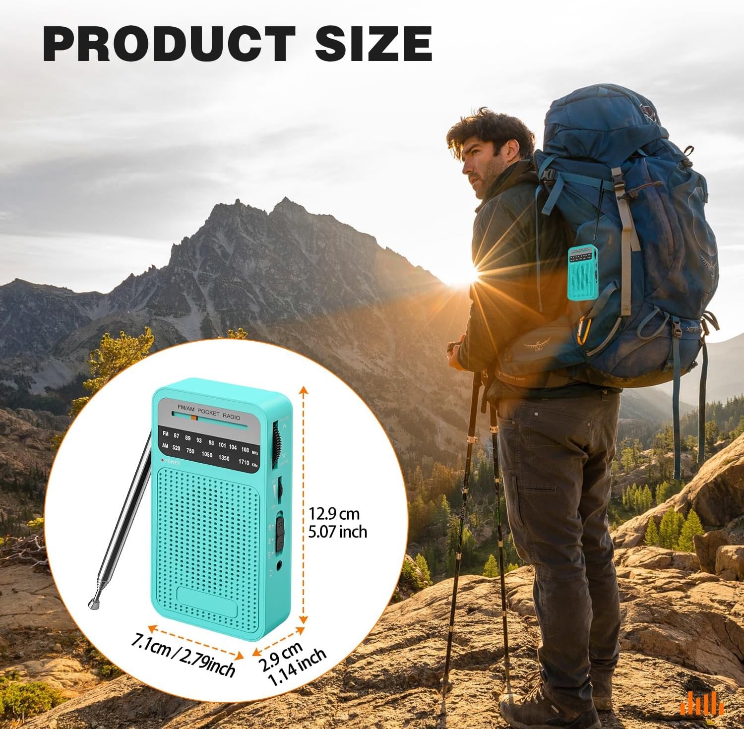 Portable Radio AM FM with Best Reception, Goodes Transistor Radio with Loud Spea