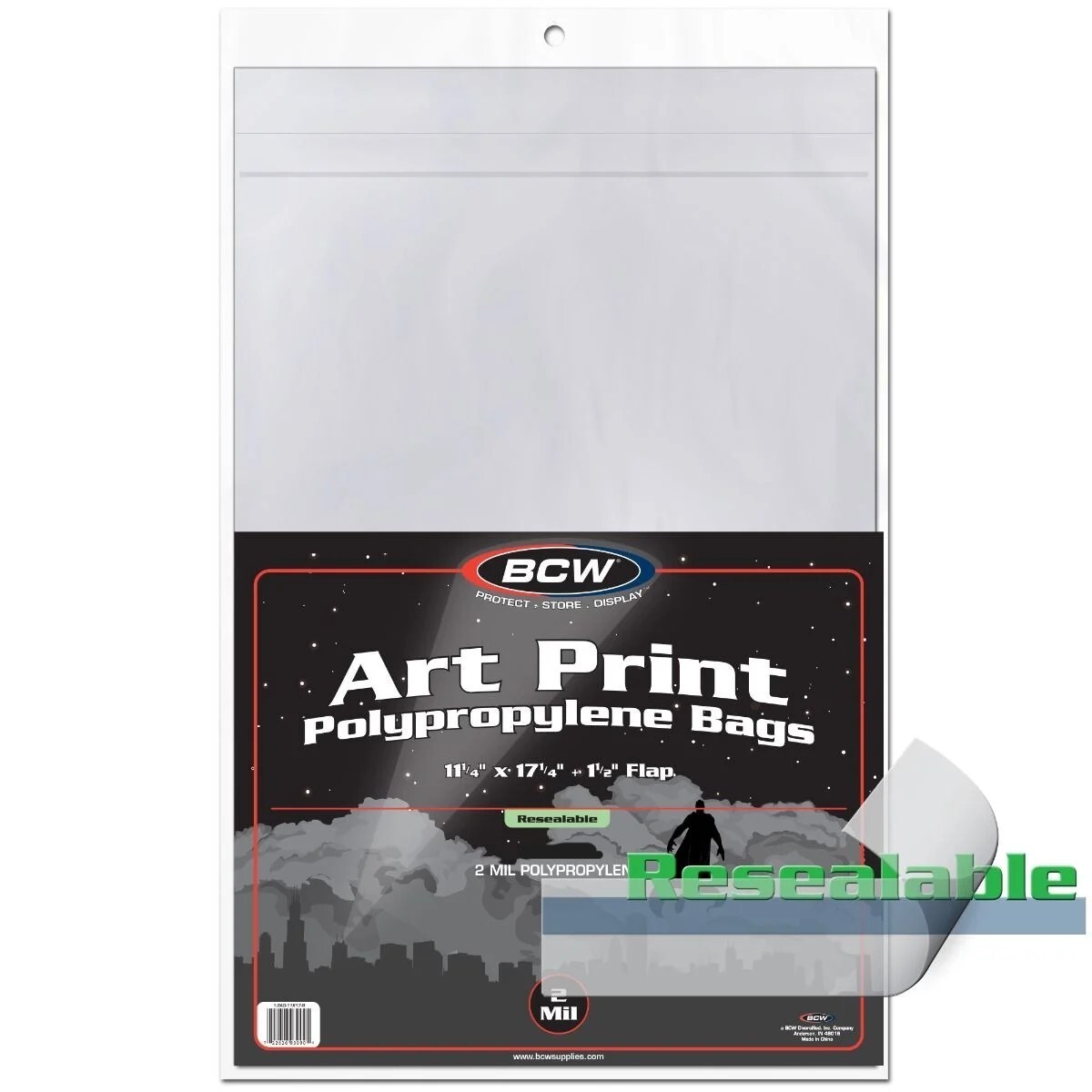 New (25 ct) BCW Art Print 11 x 17 Sleeve-Resealable & Backing Boards- Combo Pack