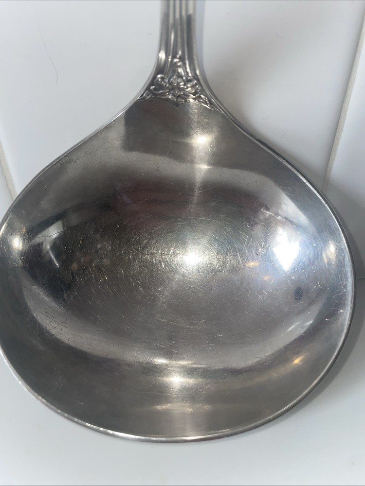 Ladle 12.5” Silver-plate 1901 Antique Reed & Barton Tiger Lily Extra Large Bowl