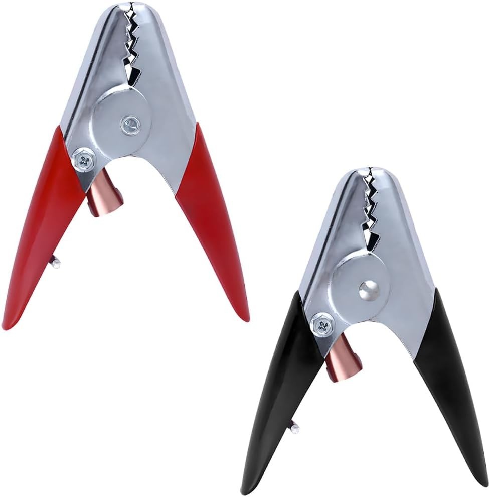 Heavy-Duty 2PCS Alligator Clips - Versatile Jumper Cable Clamps for All Vehicles