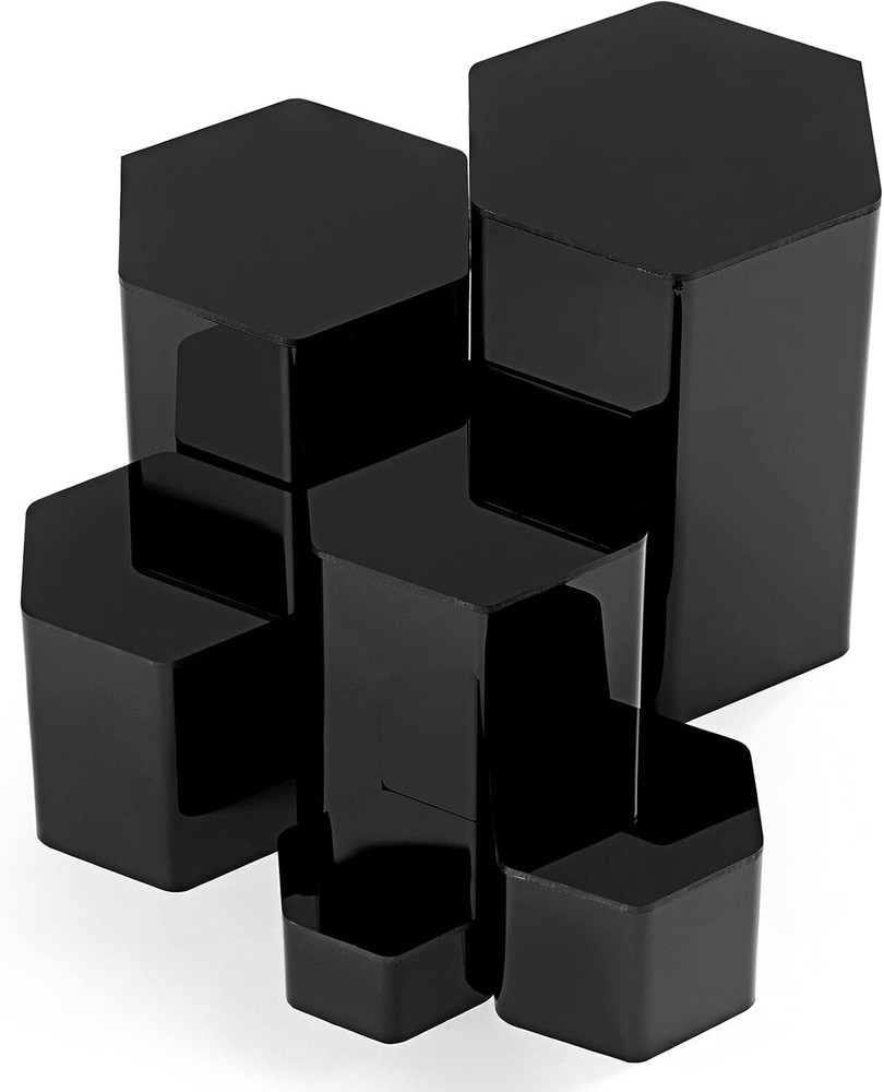 Hexagonal Jewelry Display Risers Hexagonal Market Display Risers Stands Acryl...