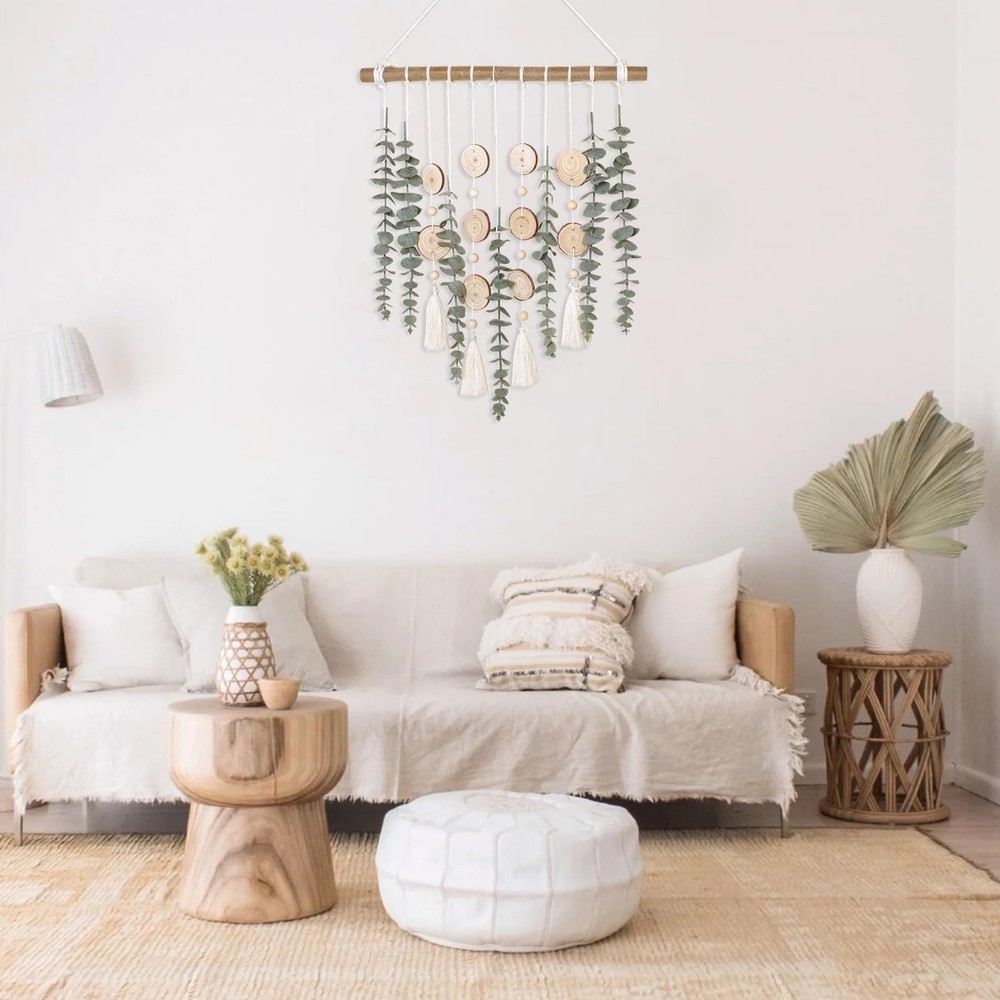 Bathroom Decor Artificial Eucalyptus Greenery Hanging Wall Decor Faux Eucalyp...