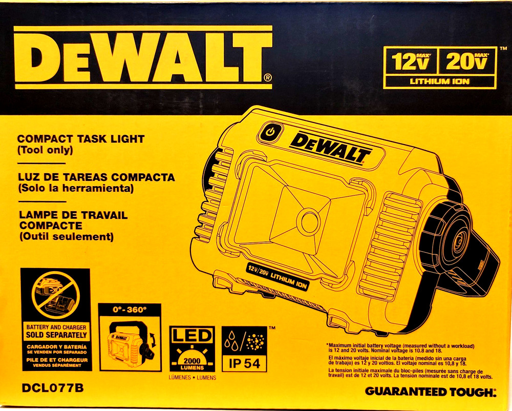 DeWalt DCL077B 20V MAX Compact Task Light NEW FREE FAST SHIP