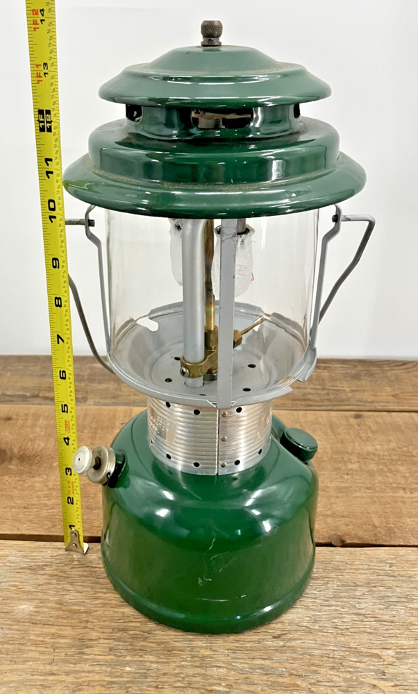 VTG Coleman Lantern Double Mantle Model 220F with Globe Dated 1/73- Untested