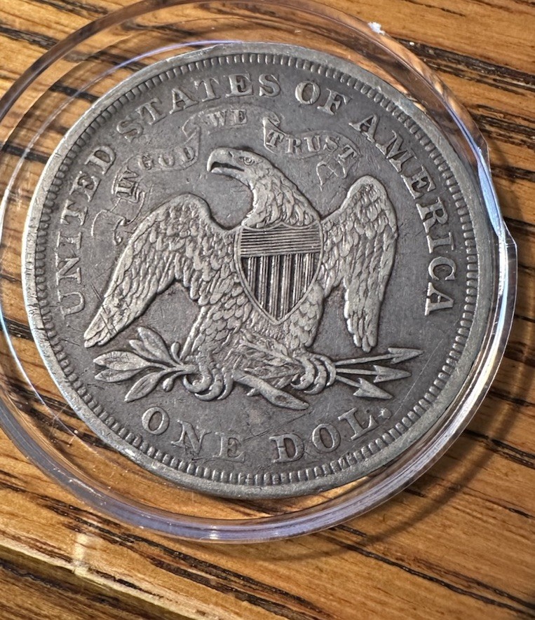 1871 Seated Liberty One Dollar
