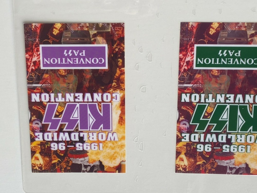 KISS vintage Laminate Pass UNCUT SHEET Unplugged Convention Concert Tour 1995