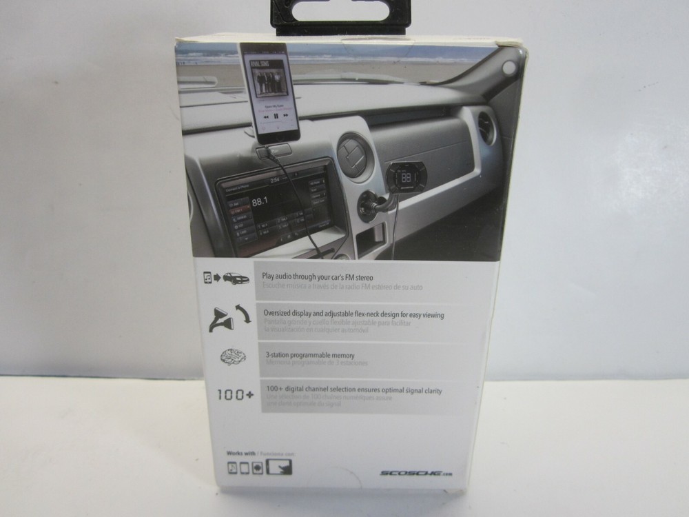 Scosche Digital FM Transmitter w/ Back Lit Display & Flex-Neck (New Sealed)