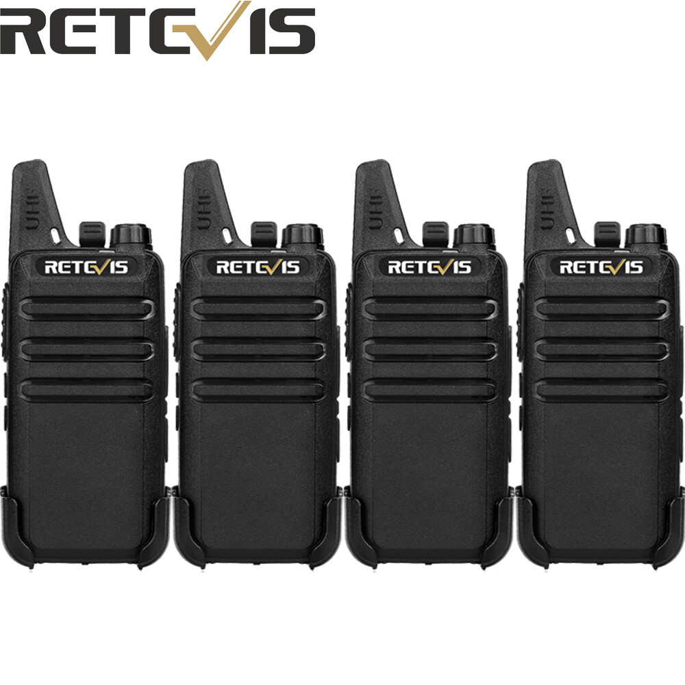 4Pack Retevis RT22 UHF Walkie Talkies Two Way Radios for Store/School/Church