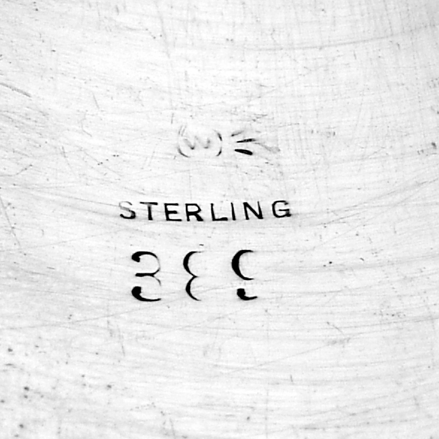 Scroll Applied Napkin Ring Frank Whiting Sterling Silver Mono ESG