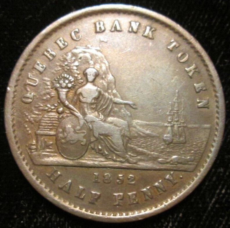 1852 Canadan Half Penny