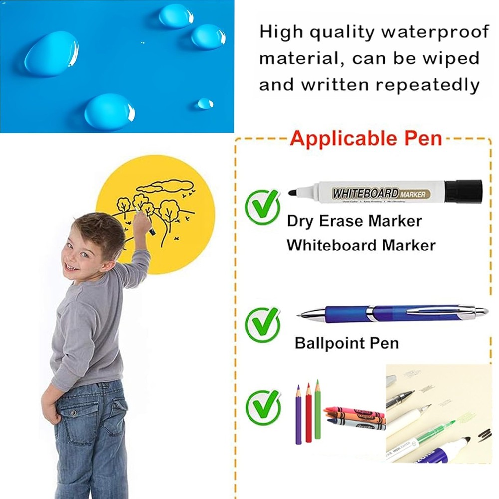 Erasable writable(Frontside) Table mat,Dual Sided Desk Mat, Large Mouse Pad, ...