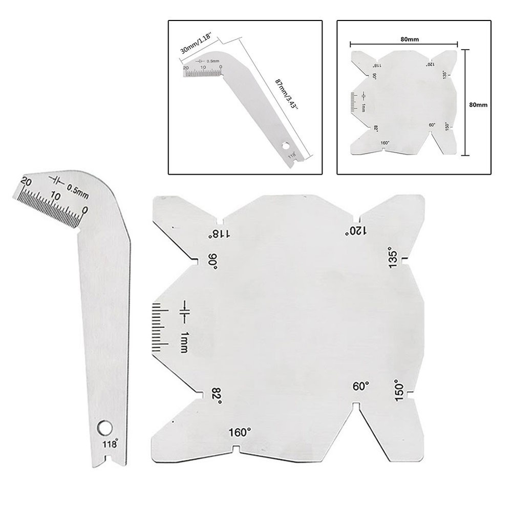 Rust Resistant Measuring Tools Stainless Steel Protractor Set (2 Piece)