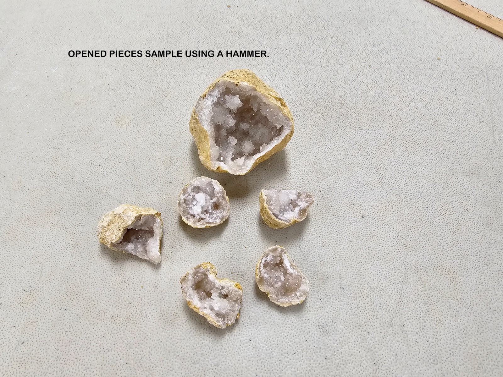 Break Your Own Geodes Unbroken Quartz Crystal Geode with Sparkly Crystals Inside