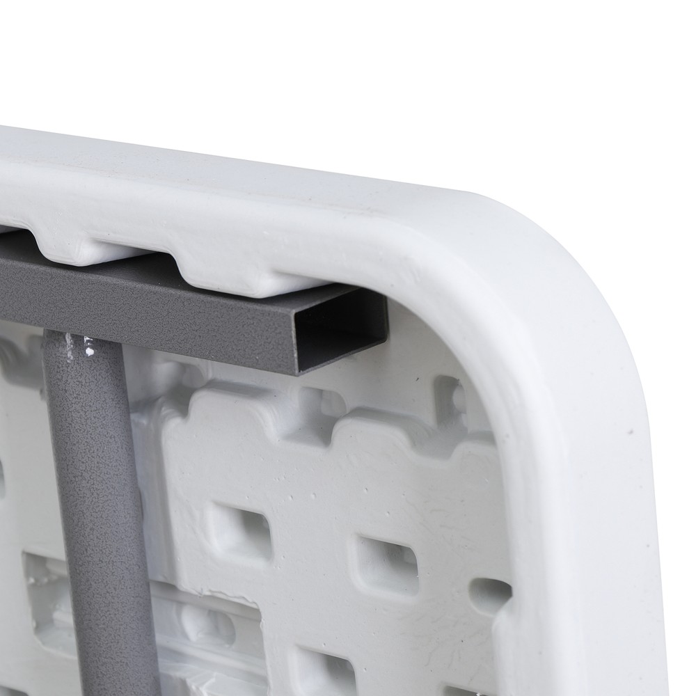 2PCS 8FT Folable Camping Table w/Handle Safety Lock Dining Table 300lbs Load