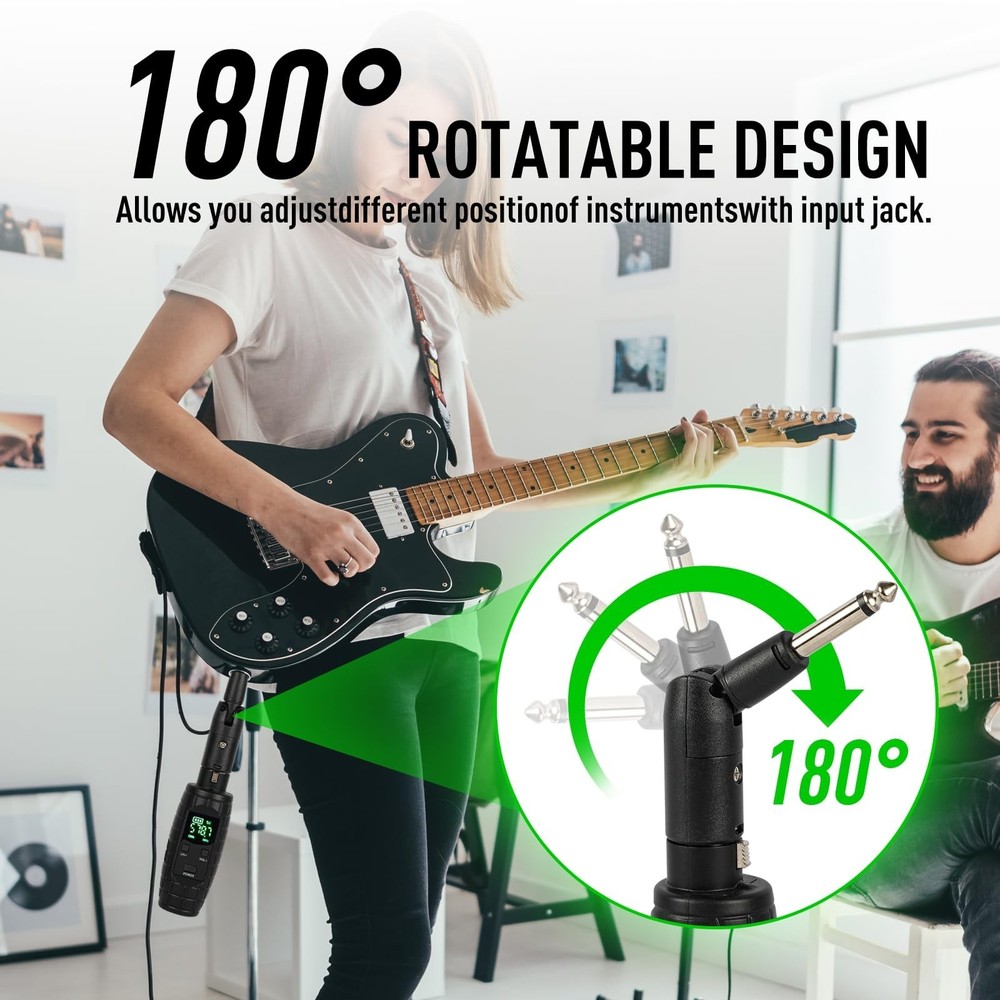 UHF Wireless Microphone System,Transmitter and Receiver XLR Adapter for Dynam...