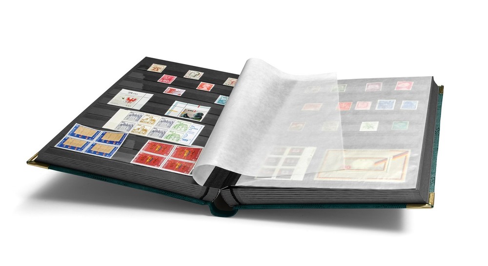 Lighthouse Comfort Deluxe Stockbook 9x12 Hunter Green Stamp Album 64 Black Pages