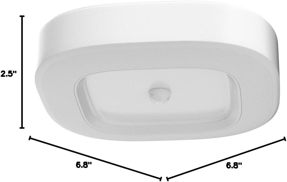 Dimmable Battery Powered Motion Sensor Ceiling Light with Remote Control