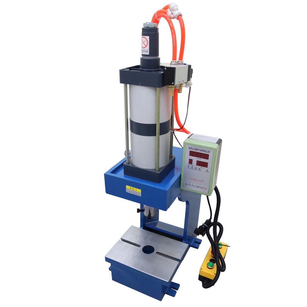 110V Pneumatic Punch Press Machine 3306lb/1500kg with Controller Double Button