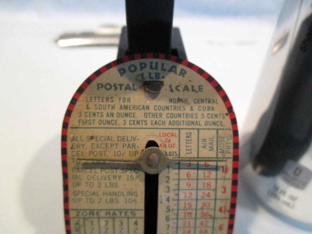 Vintage Popular Postal Scale 1 lb.