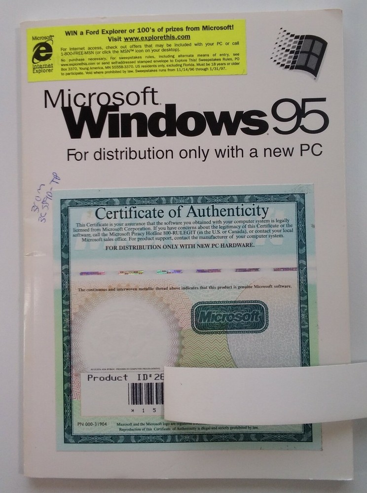 MICROSOFT Introducing Windows 95 Guide Original OEM 1995 Manual Book