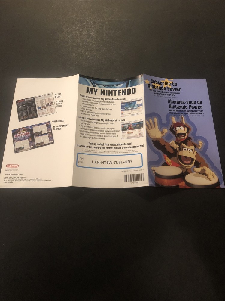 Donkey Kong Gamecube Nintendo Power Insert