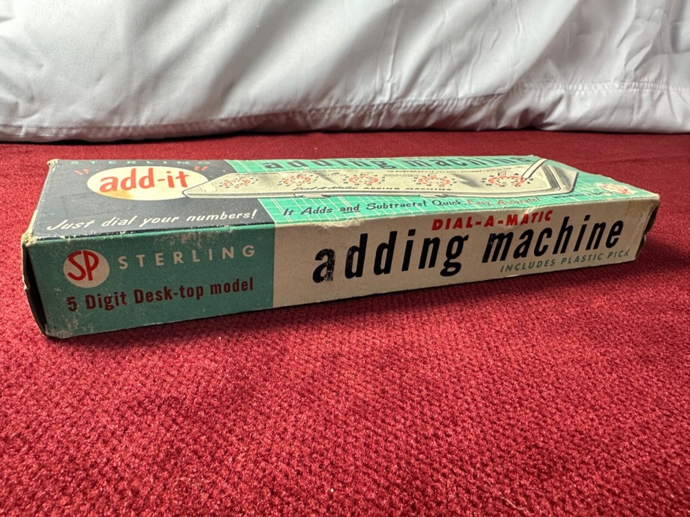 Sterling Dial-A-Matic “add- It” Automatic Mechanical Adding Machine #567
