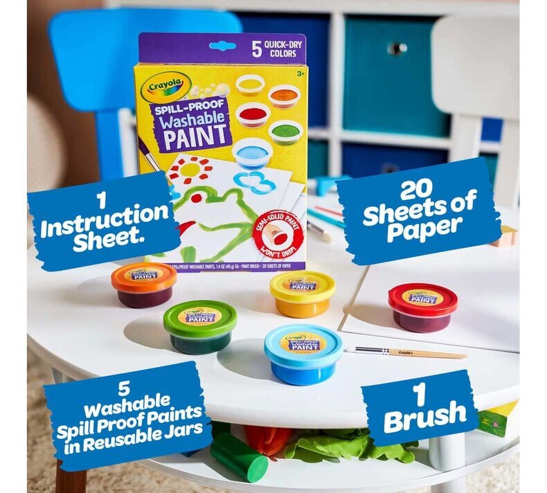 Crayola spill proof washable paint kit