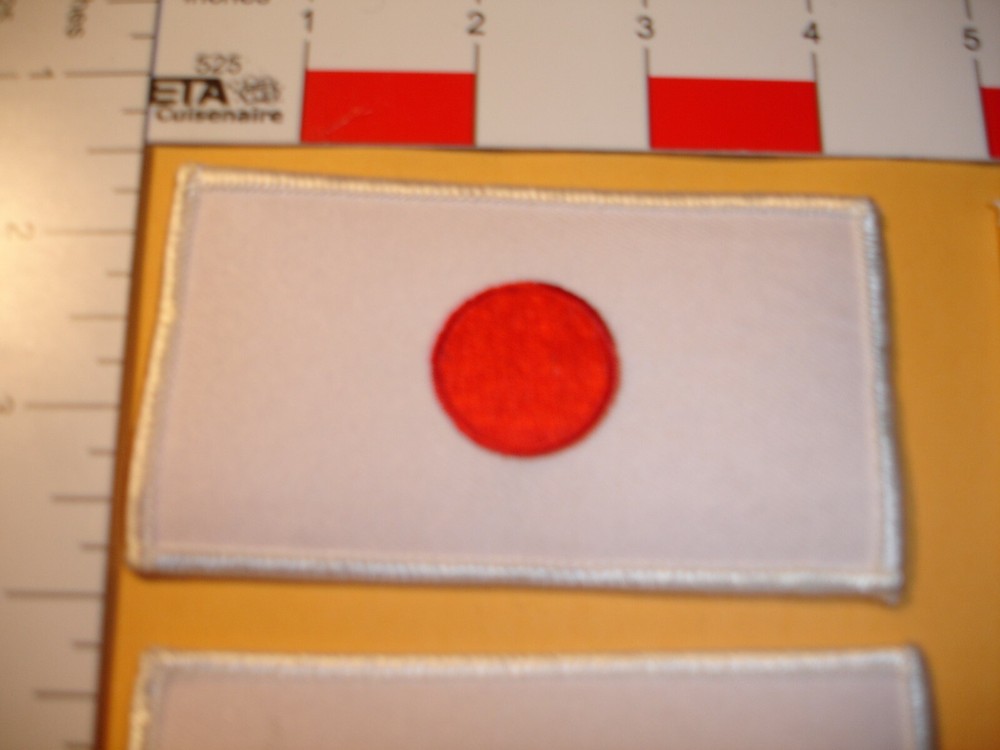 Japanese Flag with Olympic torch patch 8 total patches