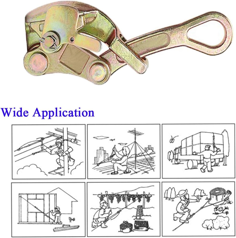 Versatile Cable Puller Grip for Steel Cables - For Professionals, 1 Ton Limit