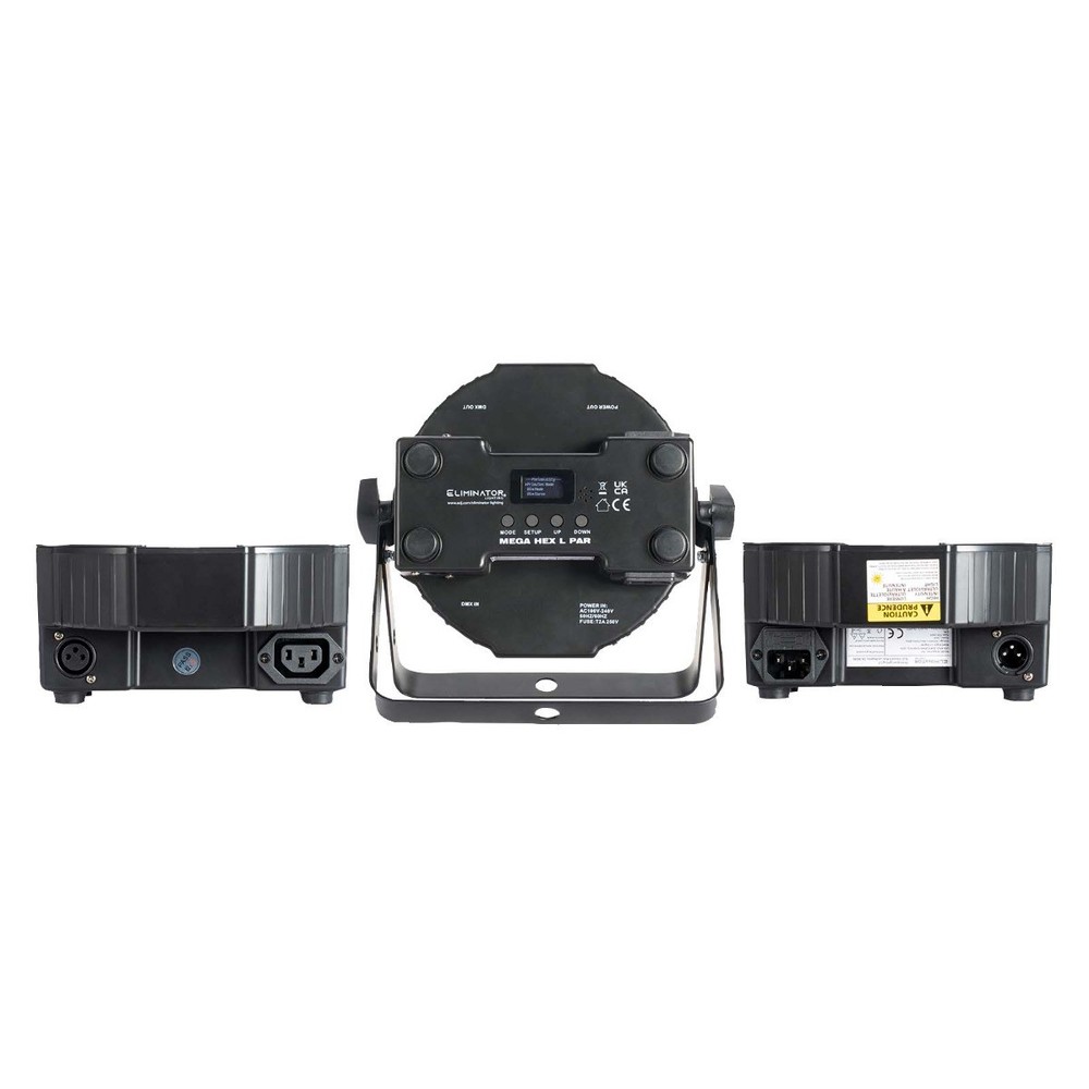 Eliminator Lighting Mega Flat Hex L PAK4 4 Par Pak with Wired Network idjnow