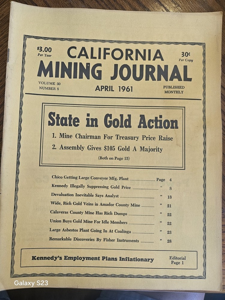 6 Vintage California Mining Journal