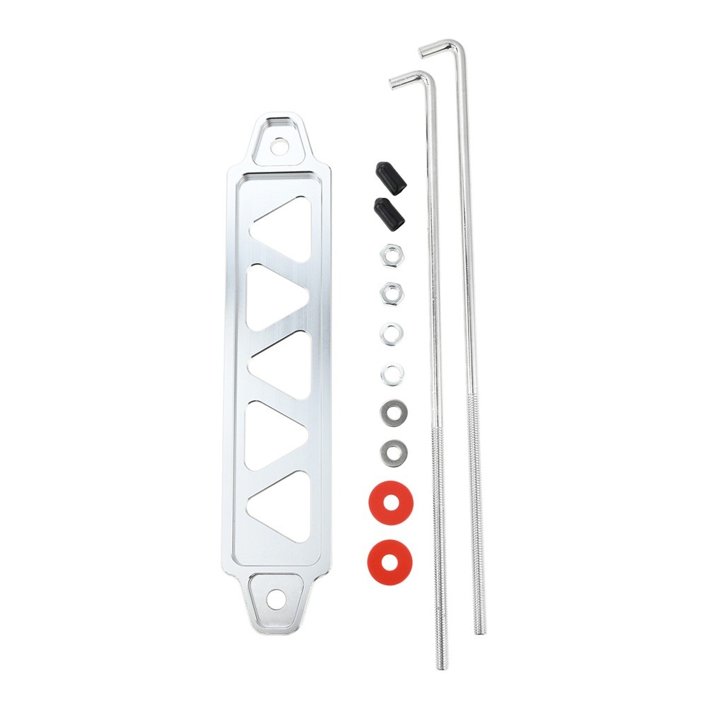 Battery Hold Down Bracket Battery Silver Tie Down Mount Bracket Kit 10in J Bolts