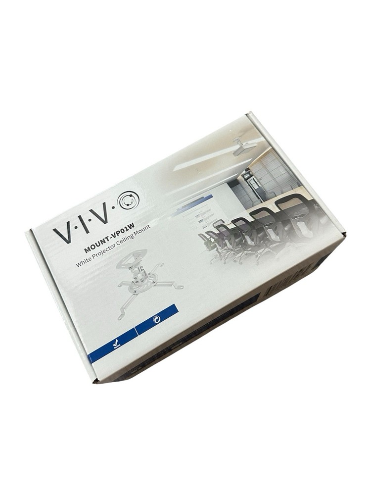 VIVO Universal Ceiling Projector Mount VPO1W (White)