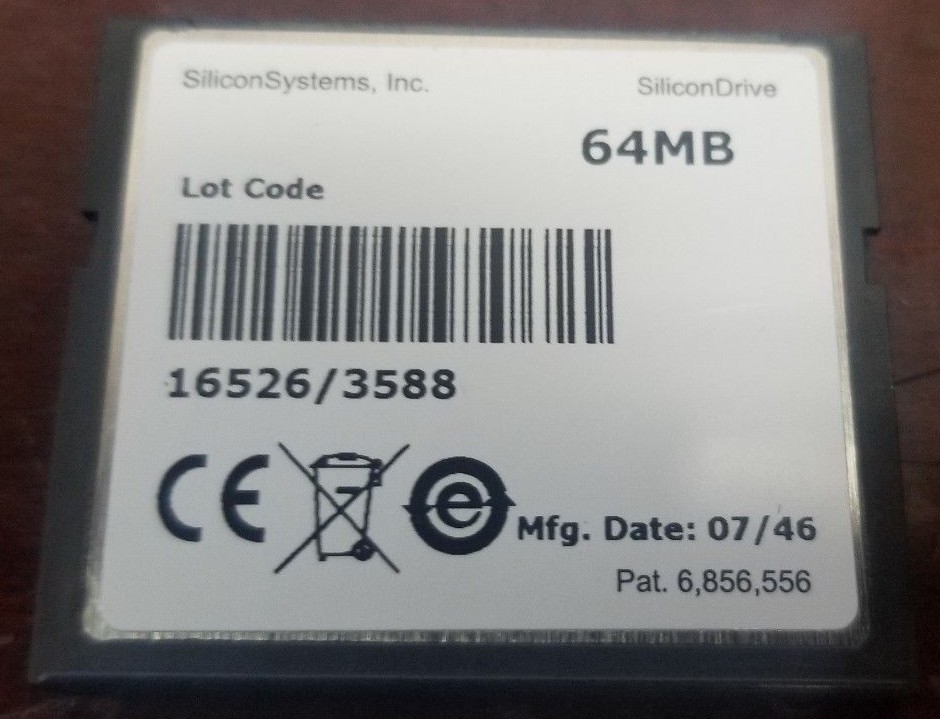 Nortel NTM403AC-01 64MB CF Compact Flash Memory Card