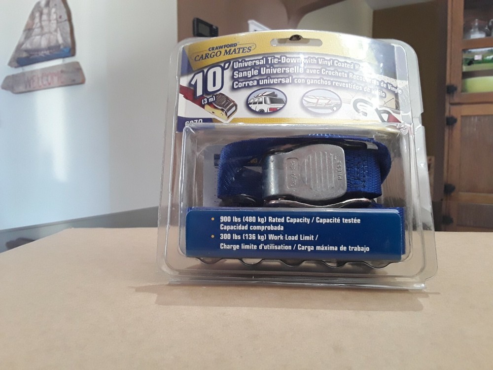 Tie Down Strap Universal Crawford Cargo Mates 10 ft - 3 m Material Load Strap