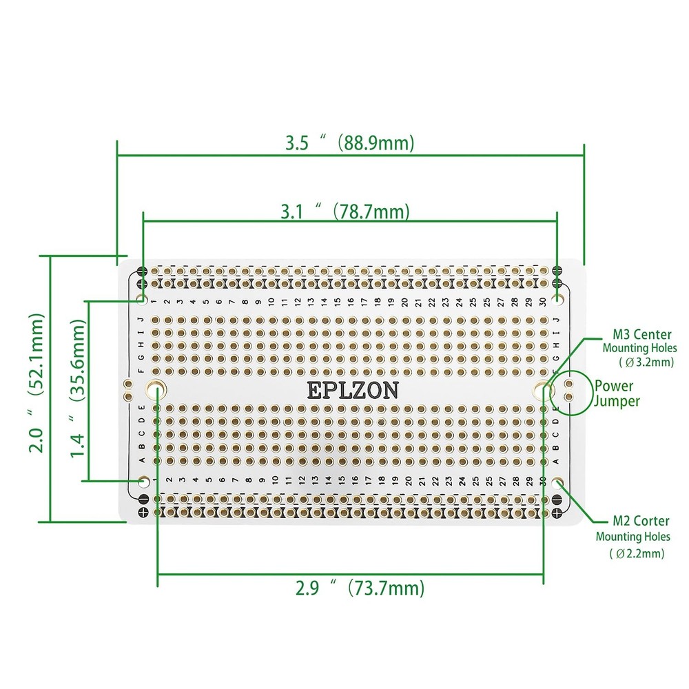 Solderable Breadboard PCB Board Gold-Plated Solder Breadboard for DIY Electro...