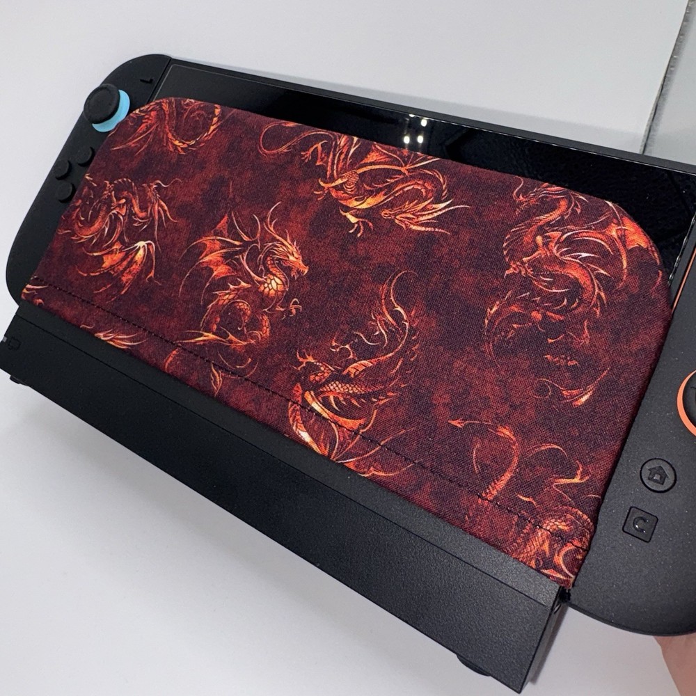 Nintendo Switch 2 Dock Cover Dragons Red Art Screen Protector Dock Sock