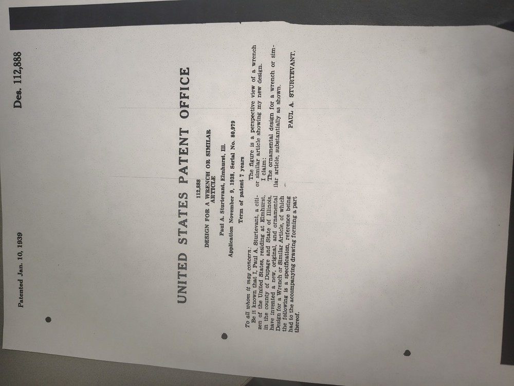 P.A. Sturtevant Wrench