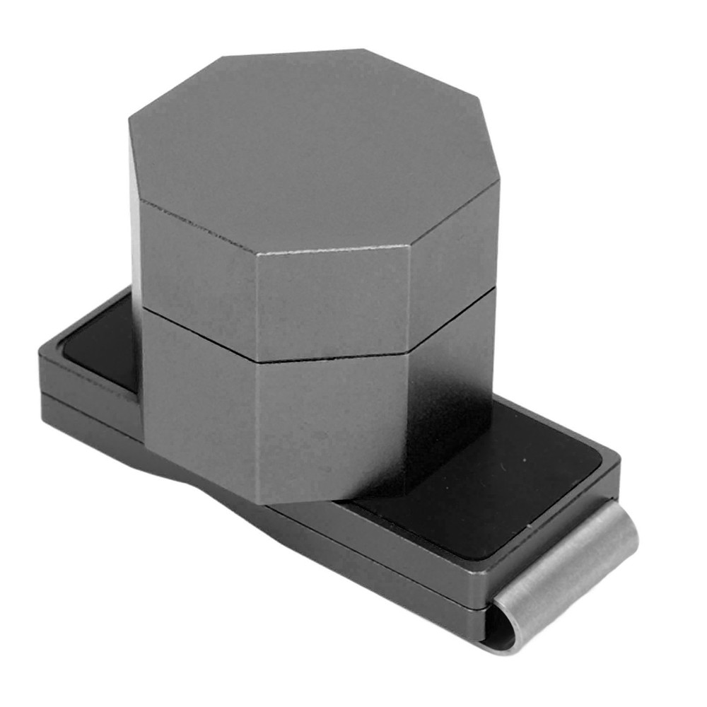 (Black)Billiards Octagonal Chalk Case Set Magnetic Billiard Chalk Box CH