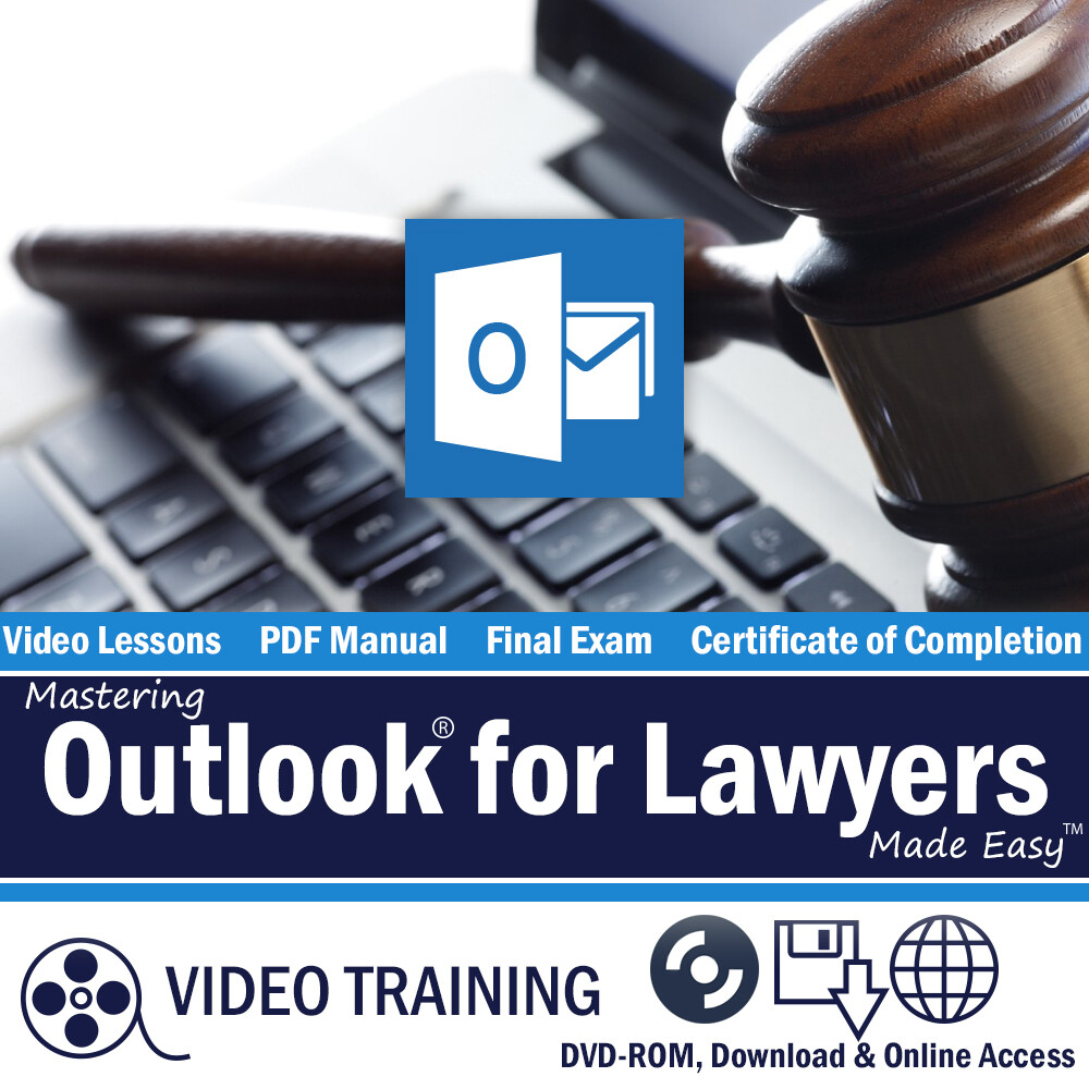 Learn Microsoft OUTLOOK FOR LAWYERS 2016 & 2013 Training Tutorial DVD-ROM Course