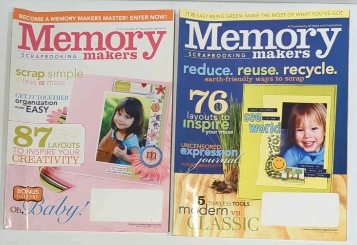Memory Maker (5) Simple Scrapbooks (2) Magazine Lot - 2007 - 2008