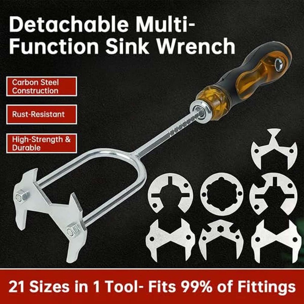 Sink Wrench Faucet Tool Multifunctional Rotatable Tight Space Basin