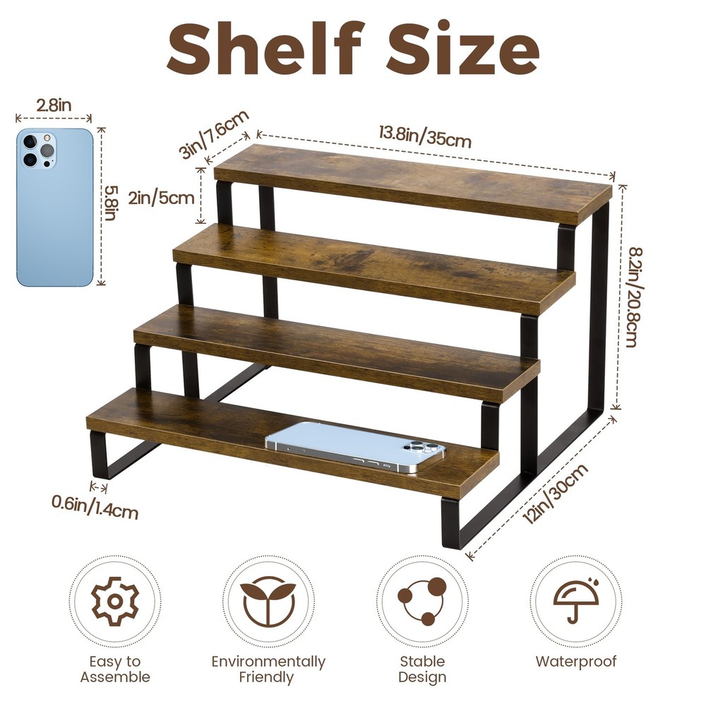 Cupcake Stand, Wood Stepped Cupcake Display Riser, Display Stand for Perfume,...