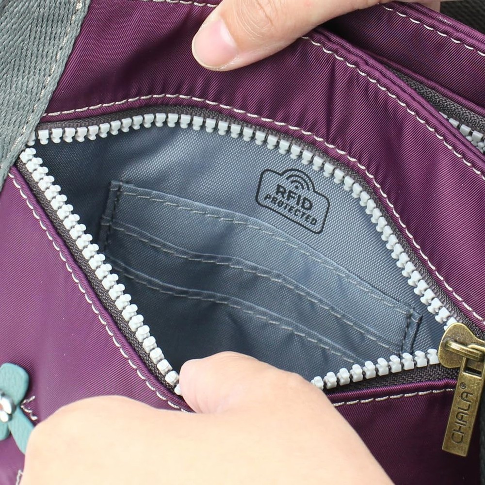 CHALA Venture Mini Carryall - RFID Protected Nylon Bag with Adjustable Crossb...
