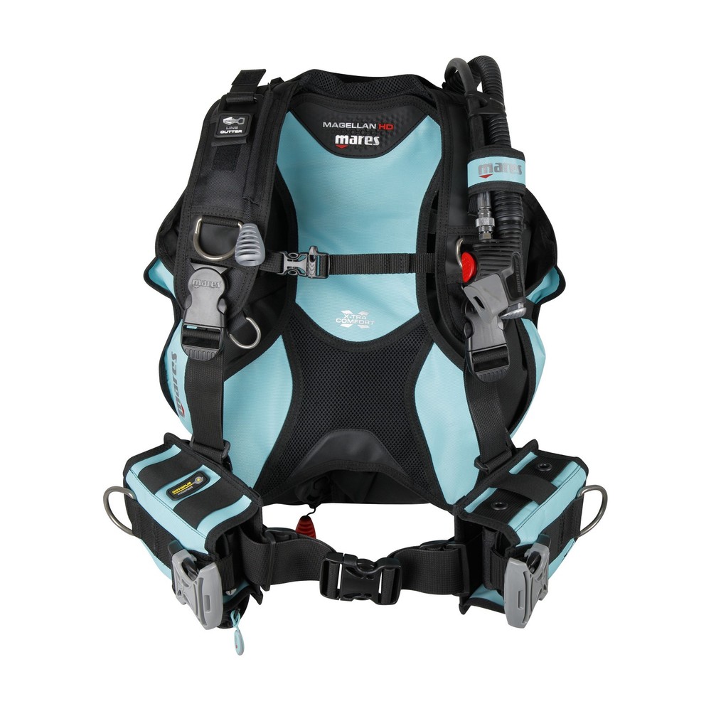 Mares Megellan HD Scuba Diving Versatile Lightweight Foldable Backmoun BCD Aqua