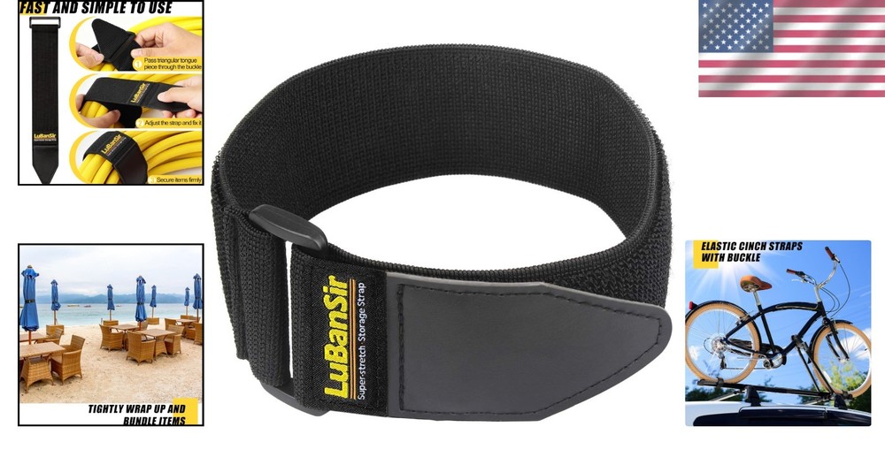 Multipurpose Elastic Storage Straps - 6 Pack for Tight Securing & Organization