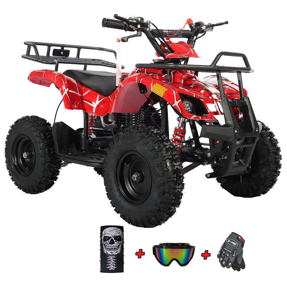 X-PRO Eagle 40cc Kids ATV 4 Stroke Mini Quad Kid 4 Wheeler Pull Start Disc Brake