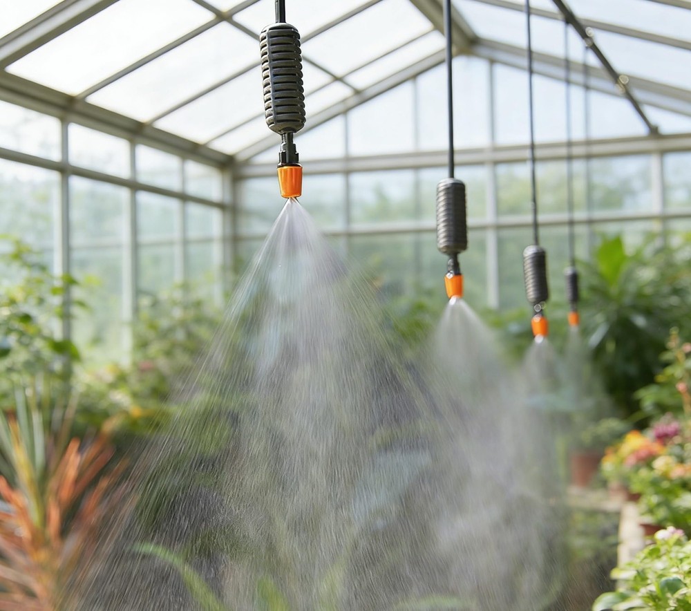 50 Pcs Drip Irrigation Spray Emitters, Adjustable Atomizing Nozzles,1/4 Inch ...